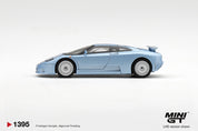 MINIGT 1/64 Bugatti EB110 GT Azzurro Metallizzato Mondial de l'Automobile 1992