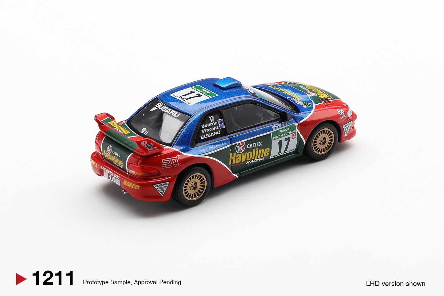 MINIGT 1/64 Subaru Impreza WRC98 #17 2000 Rally New Zealand