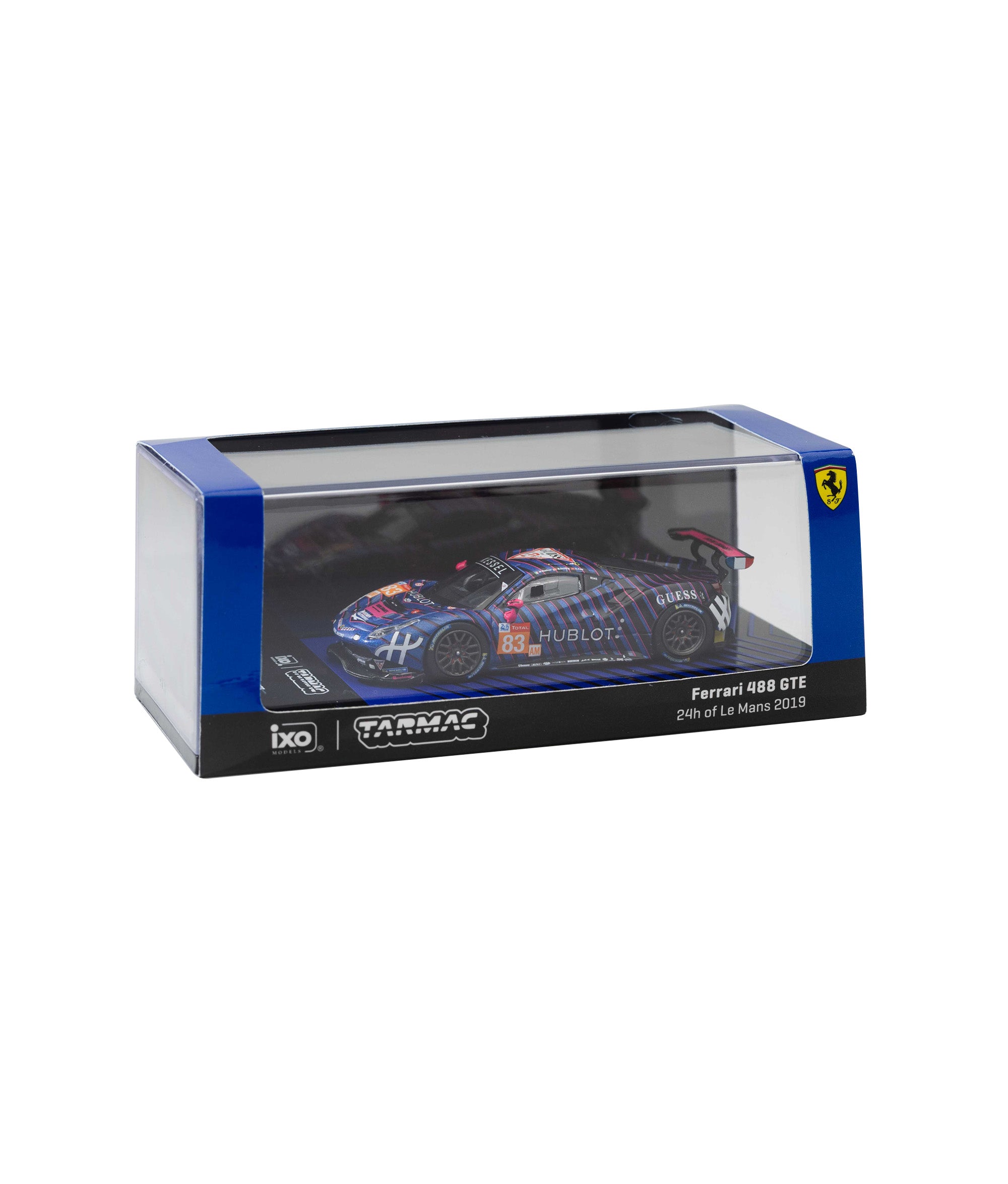 Tarmac Works X IXO Models 1/64 Ferrari 488 GTE 24h of Le Mans 2019 #83 - HOBBY64