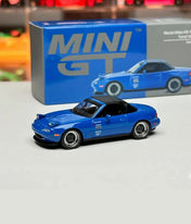 MINI GT: 1/64 Mazda Miata MX-5 (NA) Tuned Version 6.75 Dark Blue RHD