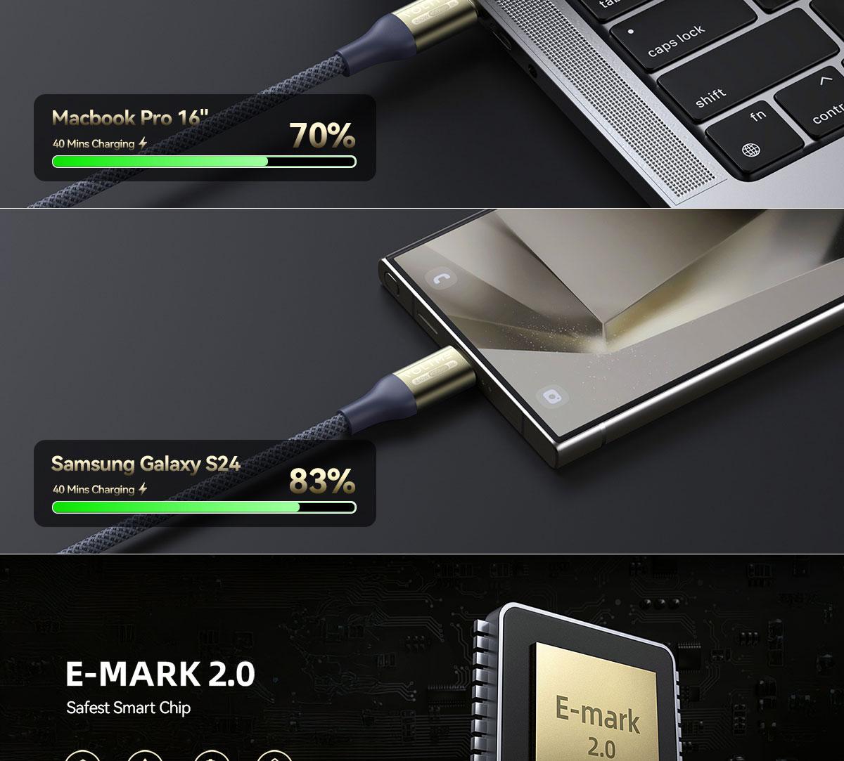 VOLTME POWERLINK UTRON CTC 240W 5A 40GPBS 2M | BLACK