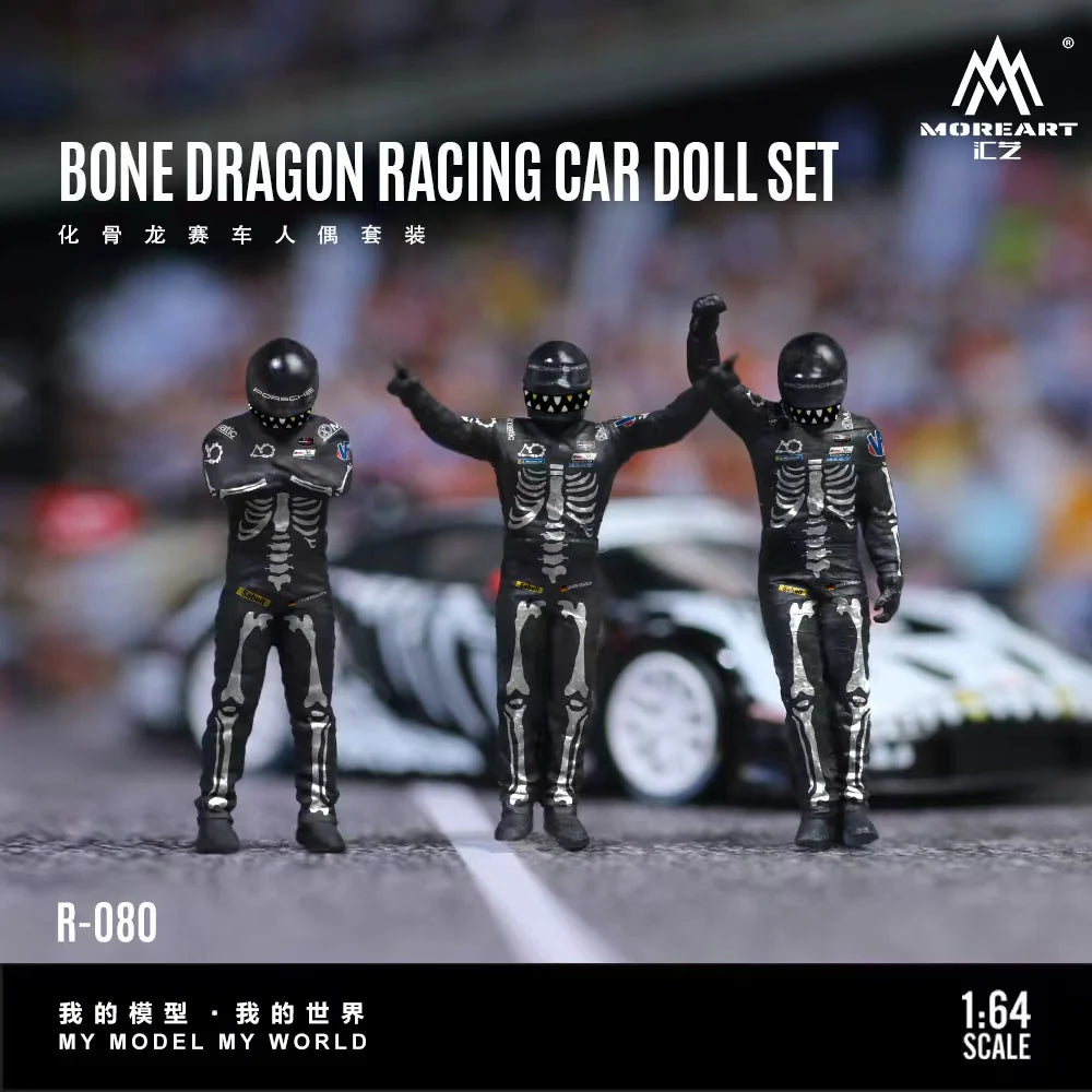 MOREART 1/64 BONE DRAGON RACING CAR DOLL SET