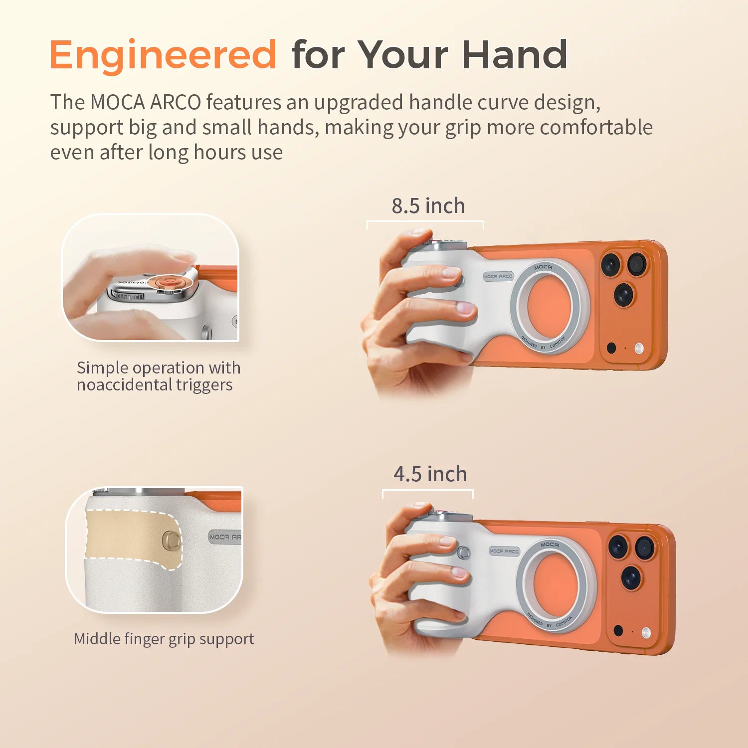 COMITOK iPhone Pro Max Camera Grip MOCA ARCO