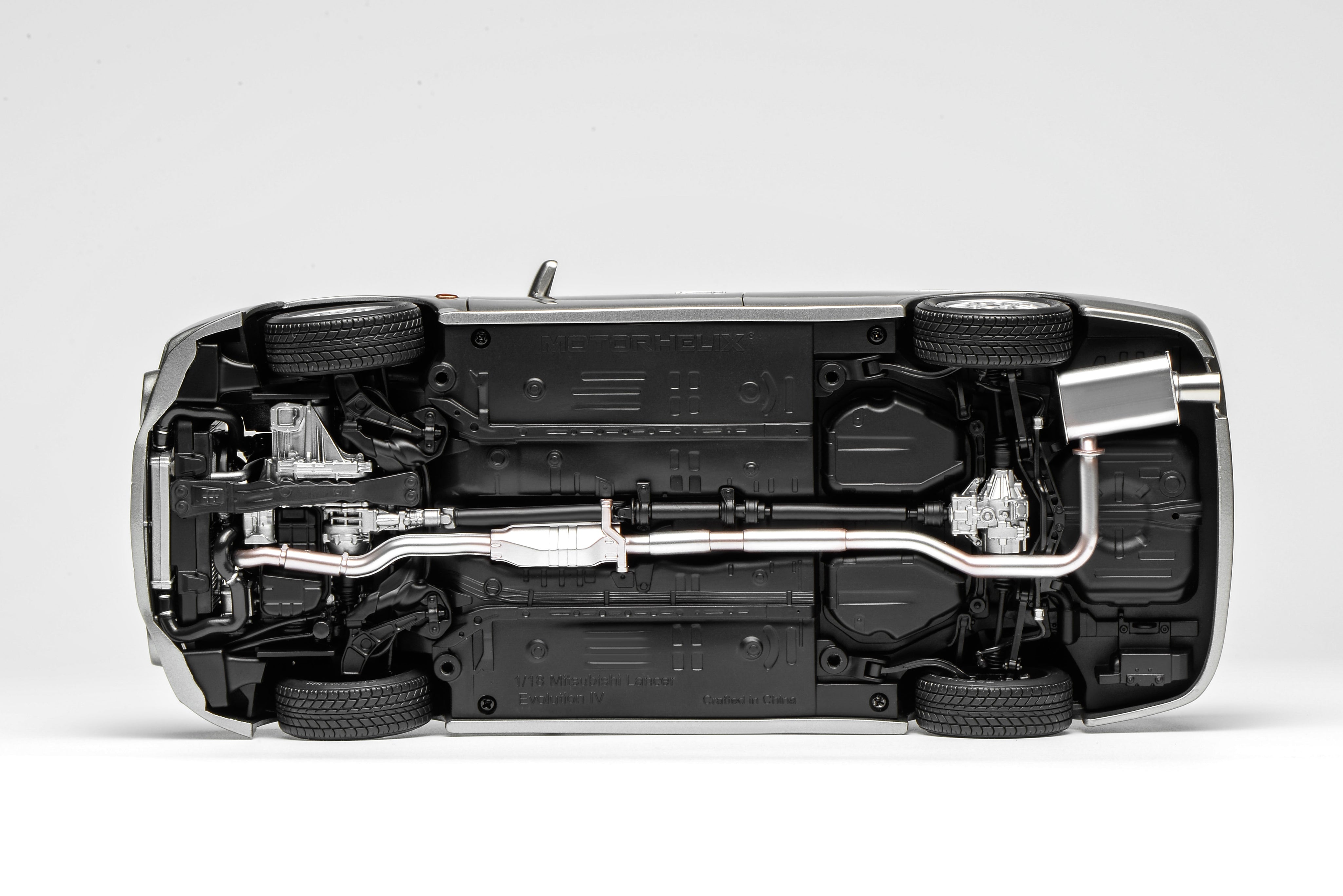 1/18 The Mitsubishi Lancer Evolution IV in Steel Silver - MOTORHELIX