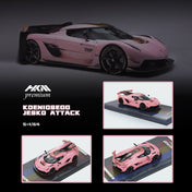 HKM Premium 1:64 Alloy Model! Koenigsegg Jesko Attack High Wing Hypercar
