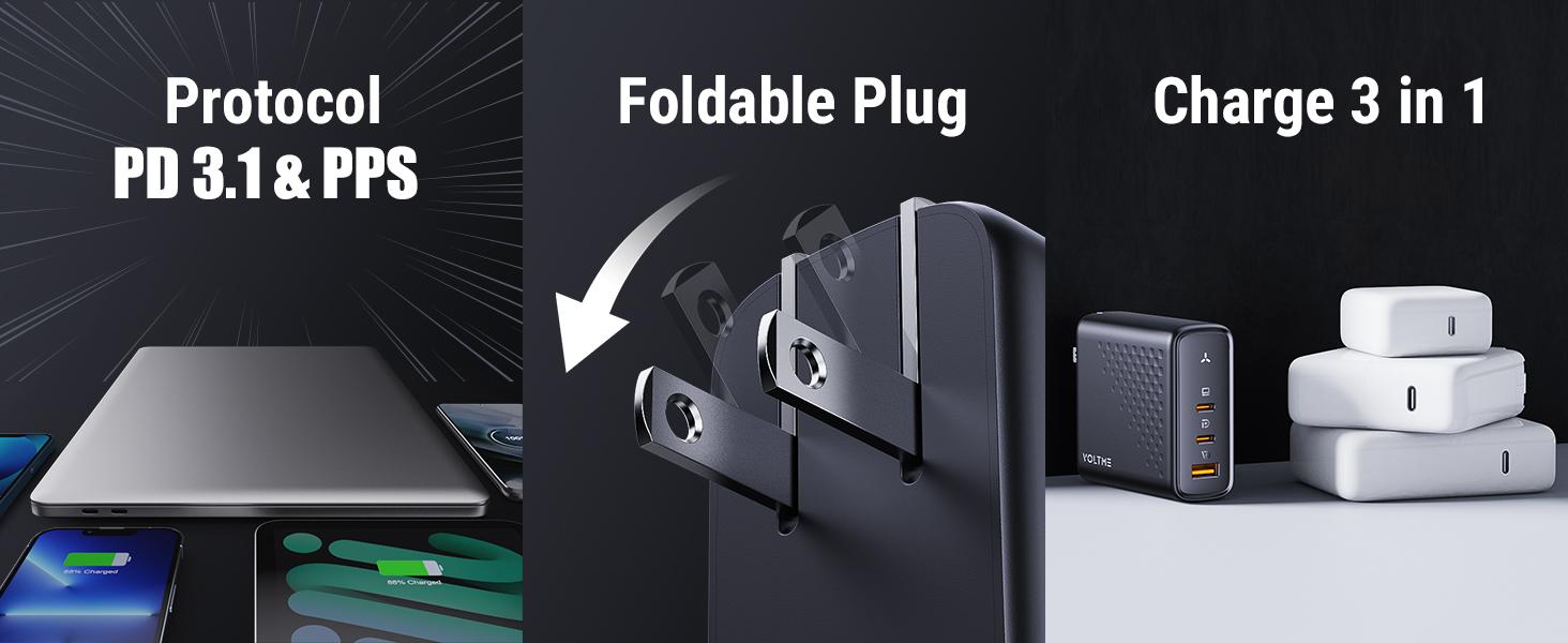 VOLTME, REVO 140 PD3.1 CCA, PPS FAST CHARGER (GAN III TECH) | BLACK