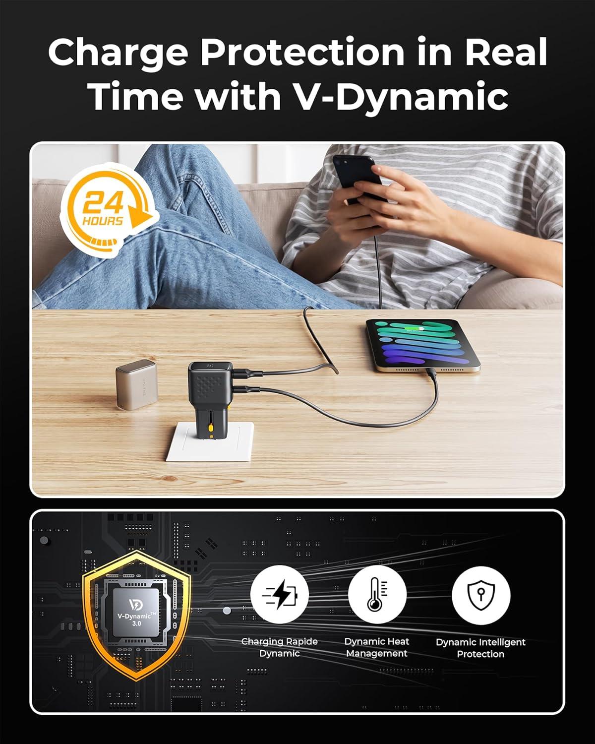 VOLTME EZTRAVEL 35 UNIVERSAL TRAVEL ADAPTER| BLACK