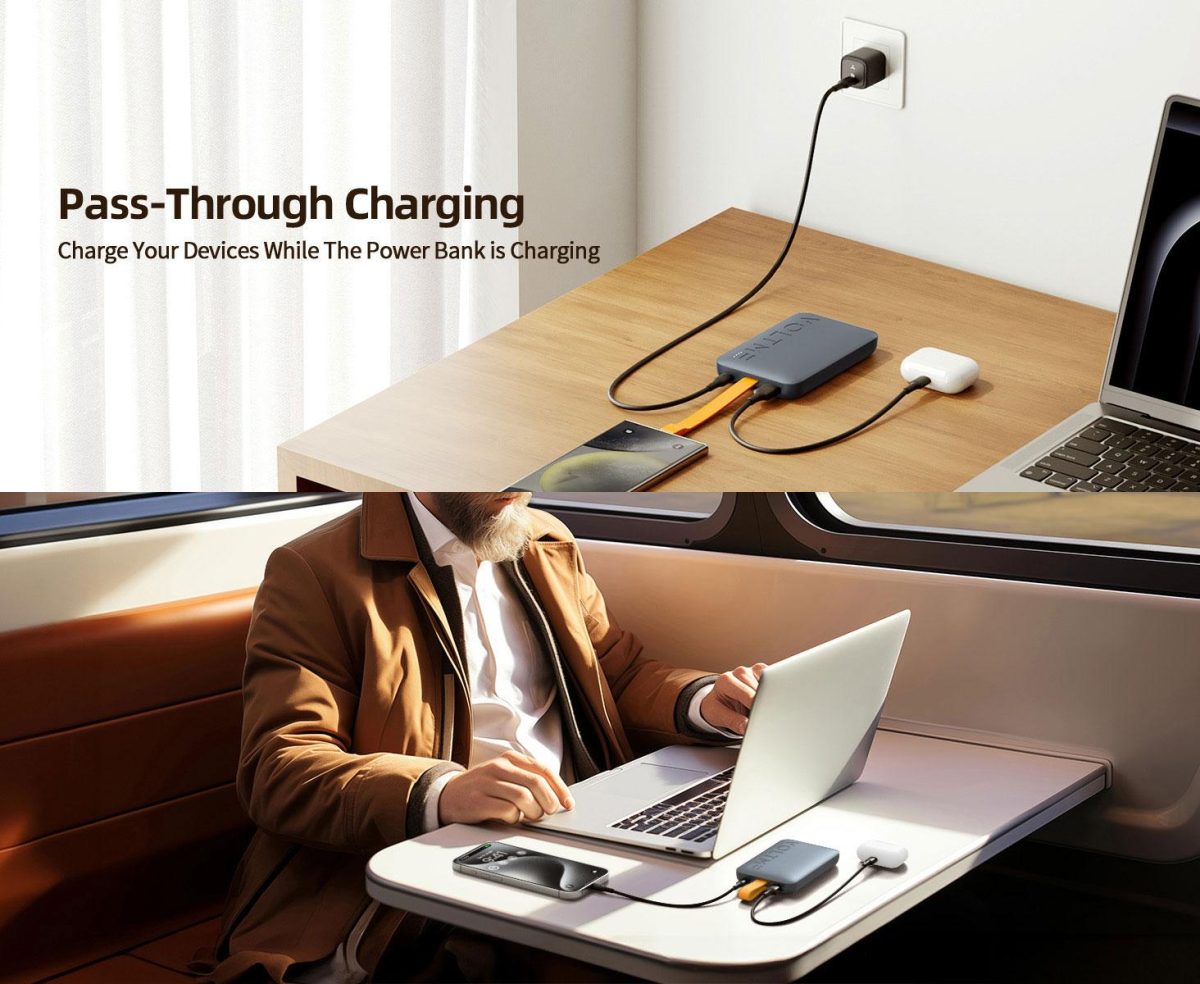 VOLTME HYPERCORE 10K SLING BUILD-IN USB-C CABLE 22.5W | DEEP BLUE