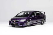 1/18 HONDA CIVIC TYPE R (FD2) 2007 LATE VERSION PREMIUM DEEP VIOLET PEARL – MOTORHELIX - PRE ORDER