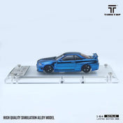 Time Top 1/64 Nissan GTR34 electroplated blue carbon