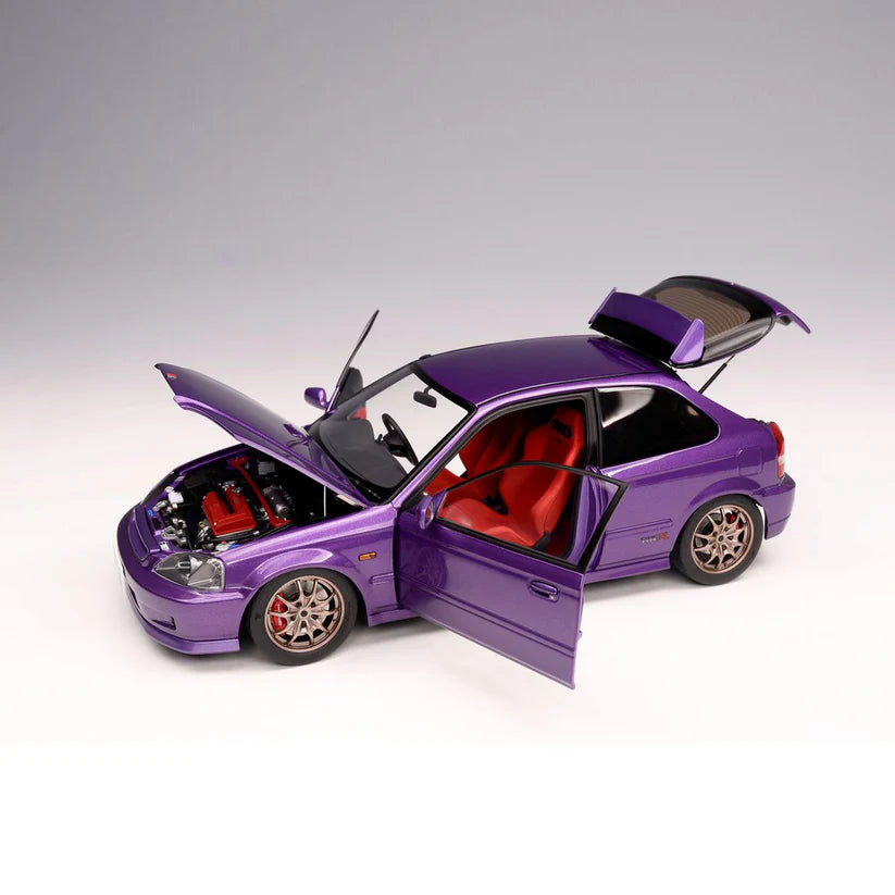 1:18 HONDA CIVIC TYPE R (EK9) – PEARL PURPLE – MOTORHELIX - PRE ORDER