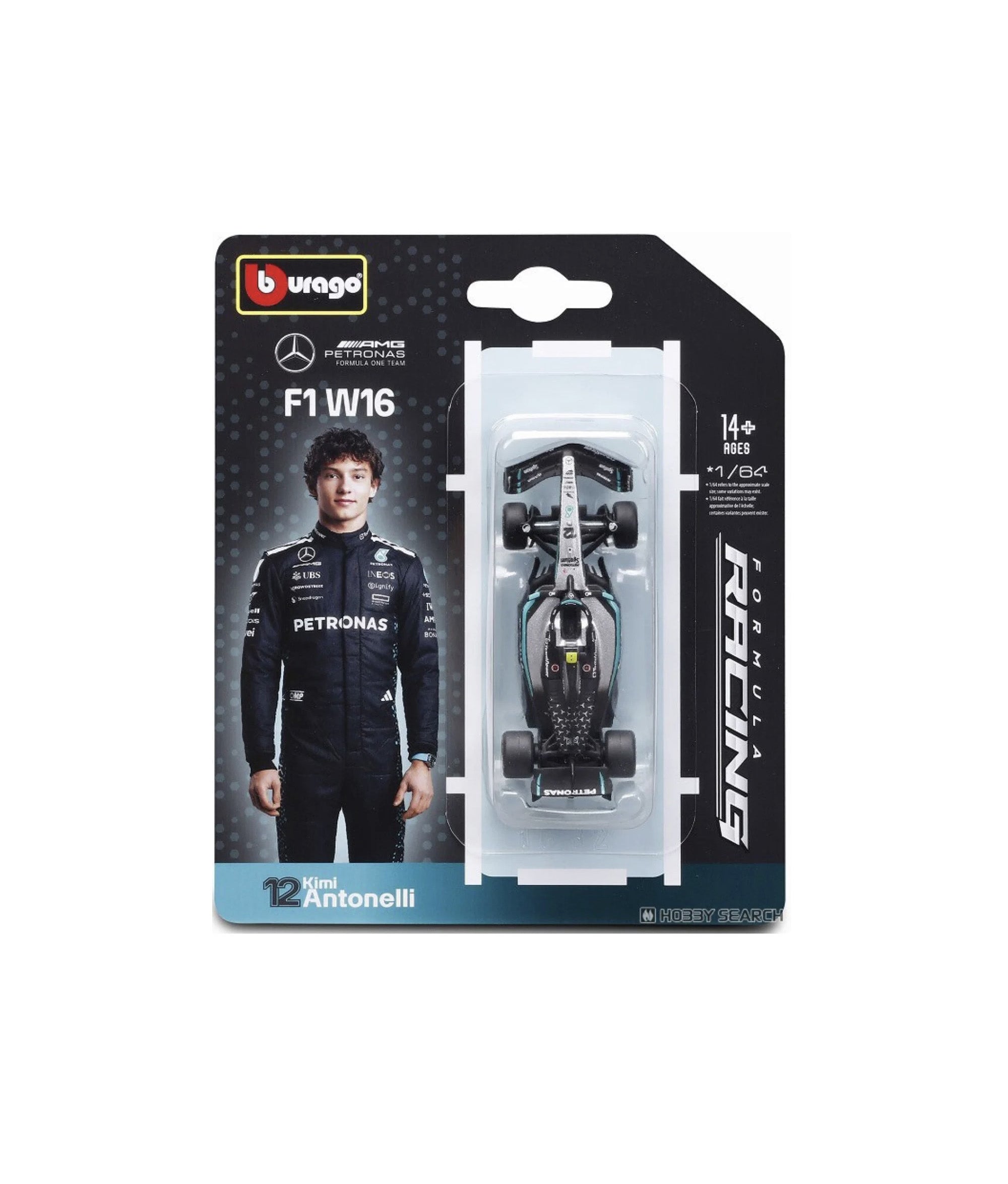 Burago 1/64 F1 Petronas 12 Kimi Antonelli