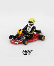 MINIGT 1/64 Senna Kart Formula K #9 Ayrton Senna da Silva 1981 Karting World Championship