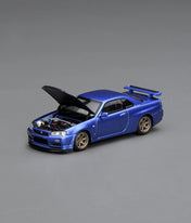 Motorhelix MH 1:64 Nissan Skyline GT-R Fifth Generation Mk5 R34 Nismo Z-Tune / V-SPEC-II Edition