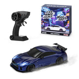 Nissan GTR R35 1/64 4WD Drift Car Remote Control Version - Blue