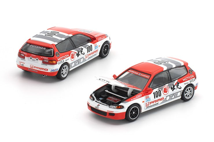 POP RACE 1/64- HONDA CIVIC (EG6) IDEMITSU MOTION INFINITE